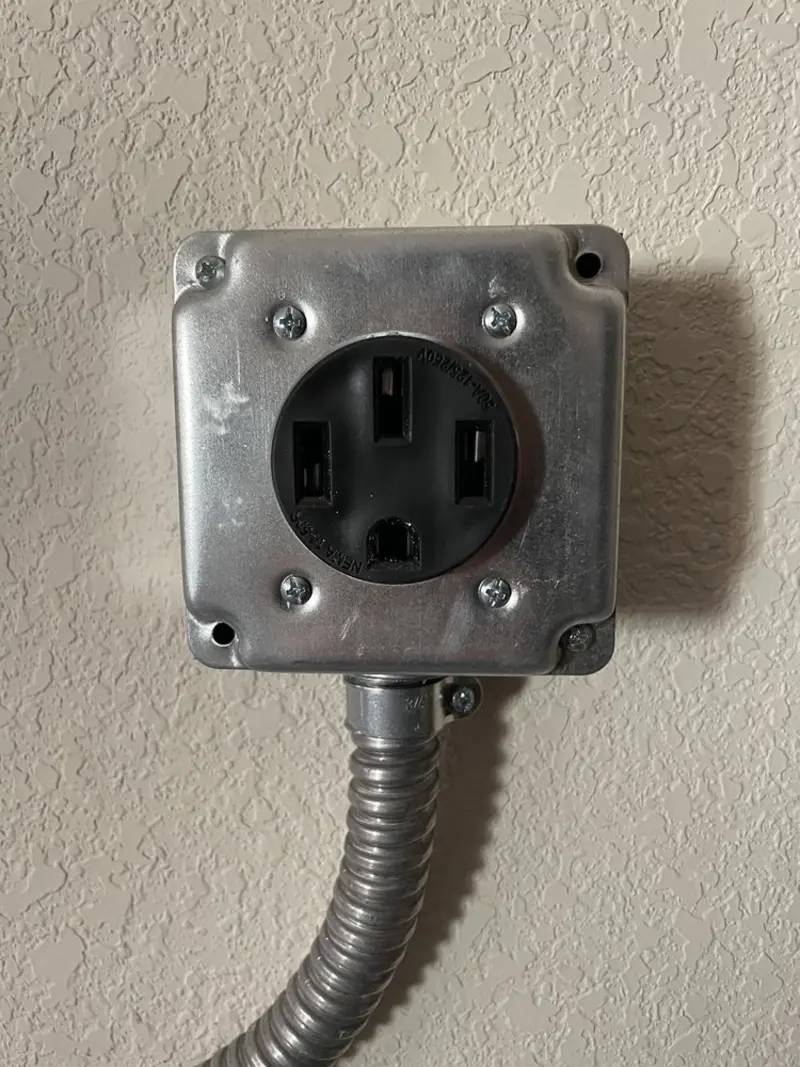 NEMA 14-50 outlet installed for Smart Home Electrical in Upper Dublin